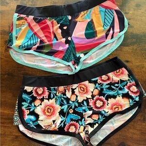 2 Body Glove Colorful Floral and Abstract Women's Swim Shorts